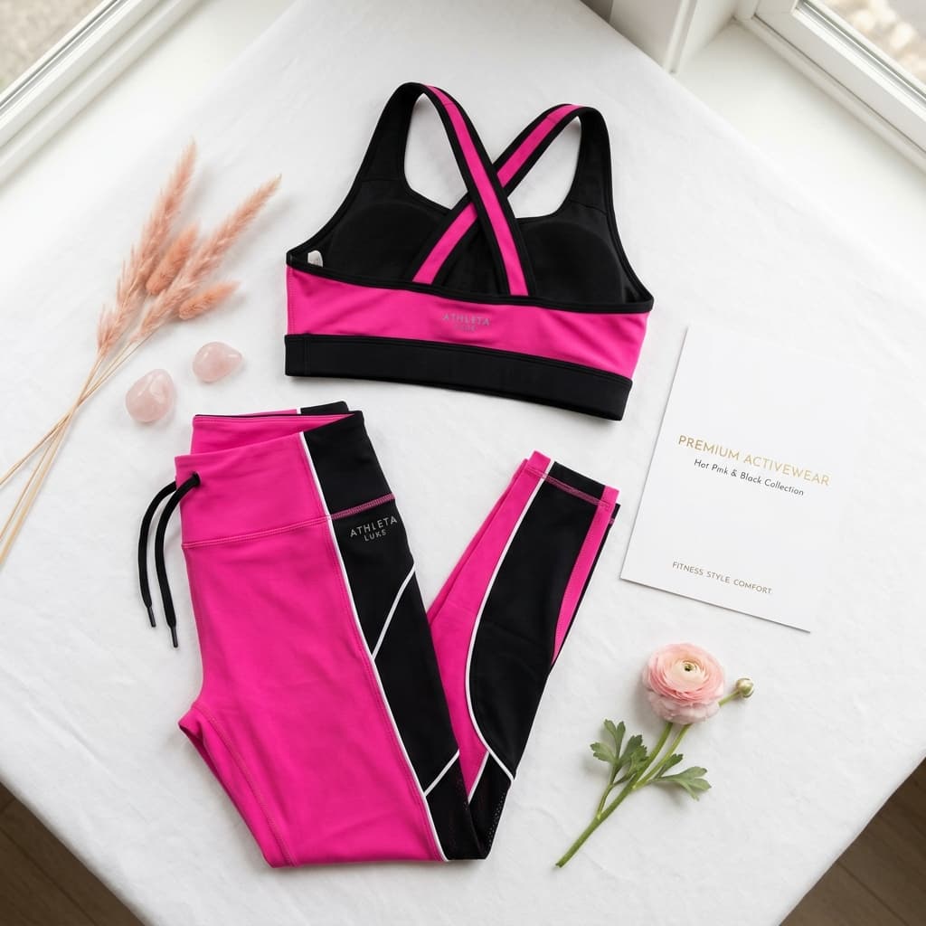 Legging Power Fit pink and black